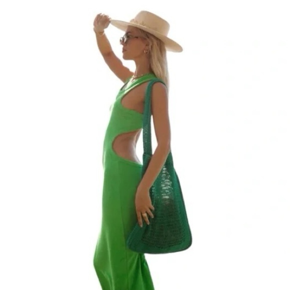 Araminta James Ibiza Terry Open Back Dress Green S